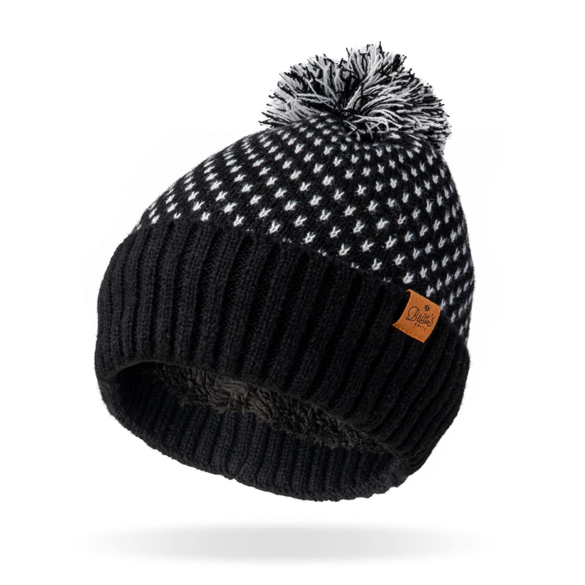 Britt's Knits Arrow Pattern Highland Pom Hat
