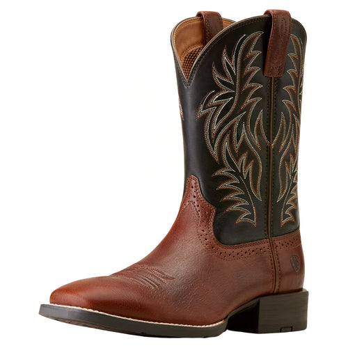 Ariat Mens Sport Wide Square Toe Western Leather Boots