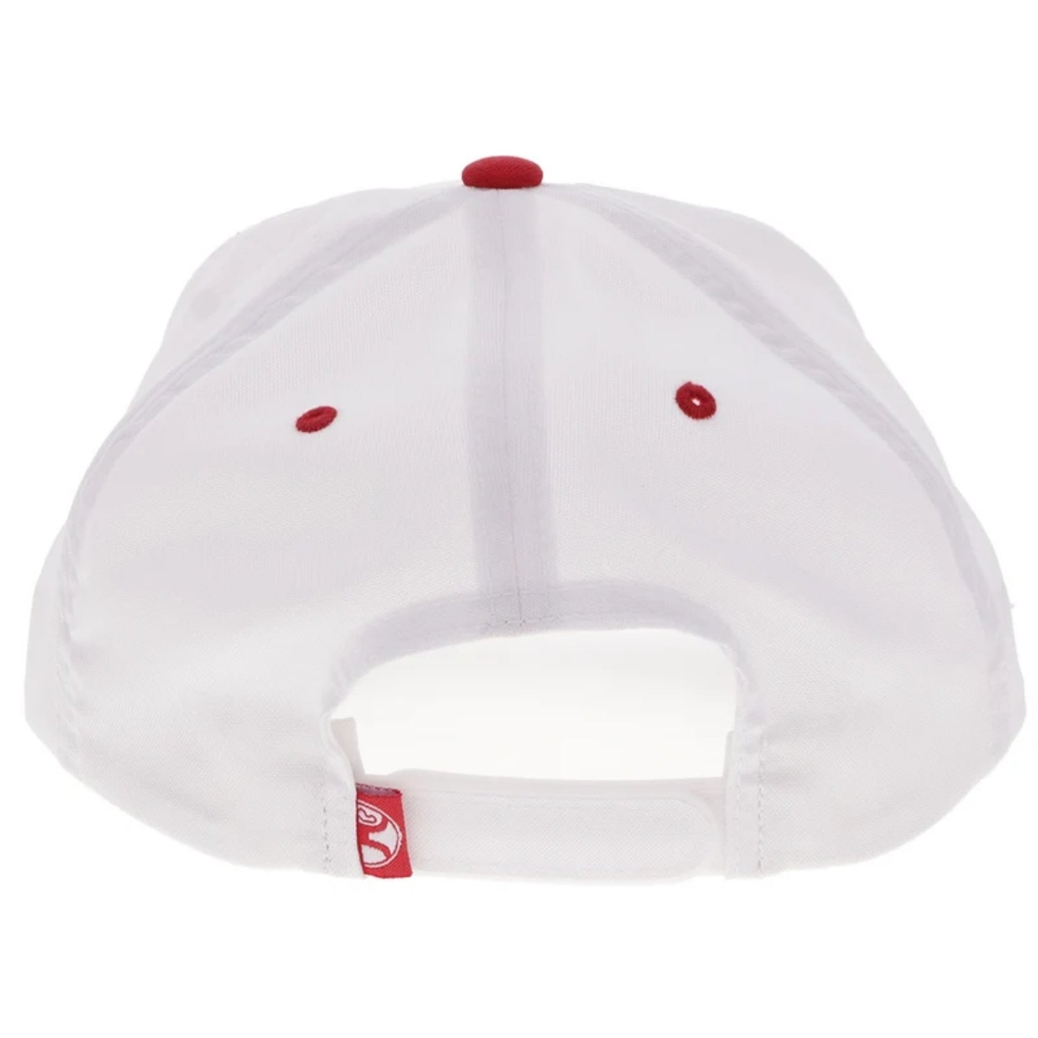 Hooey Bad Company Rodeo 5-Panel High Profile Snapback Hat, White/Red
