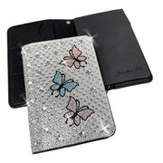 Jacqueline Kent Silver Multi Butterfly Crystal Embellished Notebook