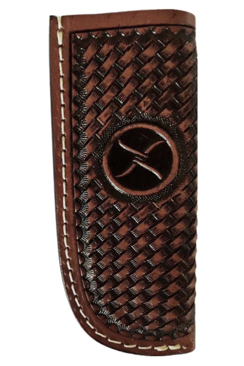 Twisted X Mens Basketweave Stamp Leather Knife Sheath
