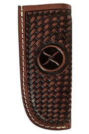 Twisted X Mens Basketweave Stamp Leather Knife Sheath