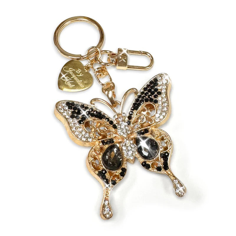 Jacqueline Kent Crystal Butterfly Purse Charm Keychain