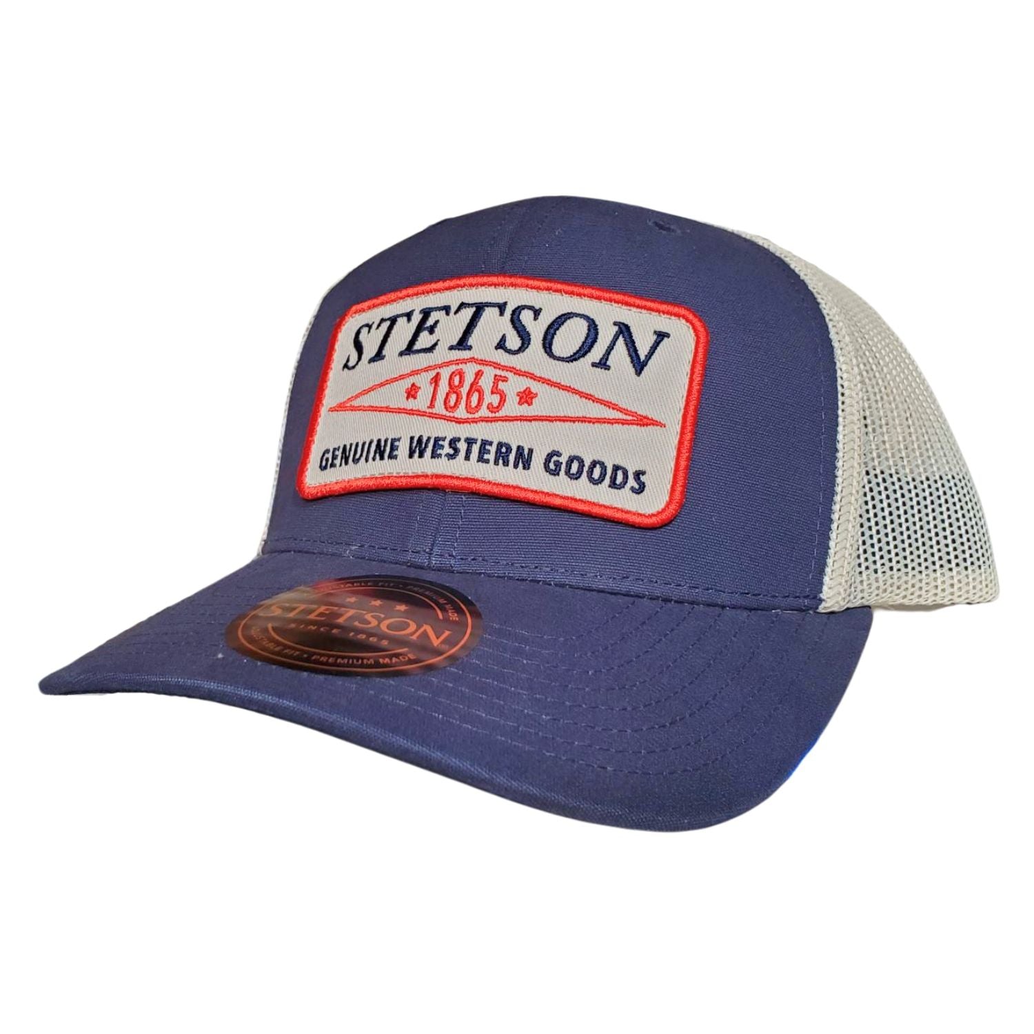 Stetson Mens Western Goods Patch Logo Adjustable Snapback Trucker Cap Hat