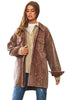 Davi & Dani Washed Corduroy Distressed Hem Retro Jacket