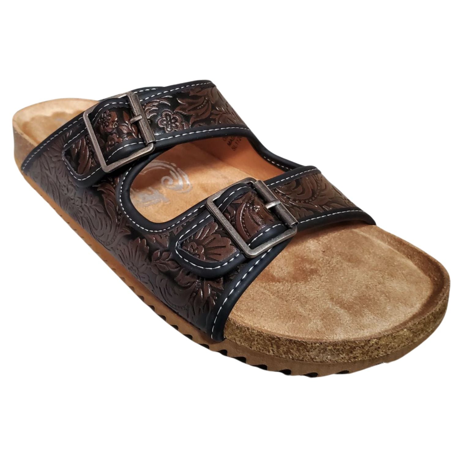 Very G Womens Berry 4 Fashion Slide Sandal, Black Chocolate