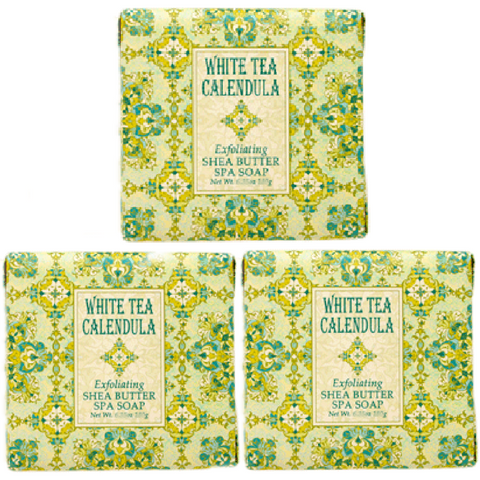 Greenwich Bay Trading Co. Botanic 1.9oz Soaps, White Tea Calendula, 3 Pack