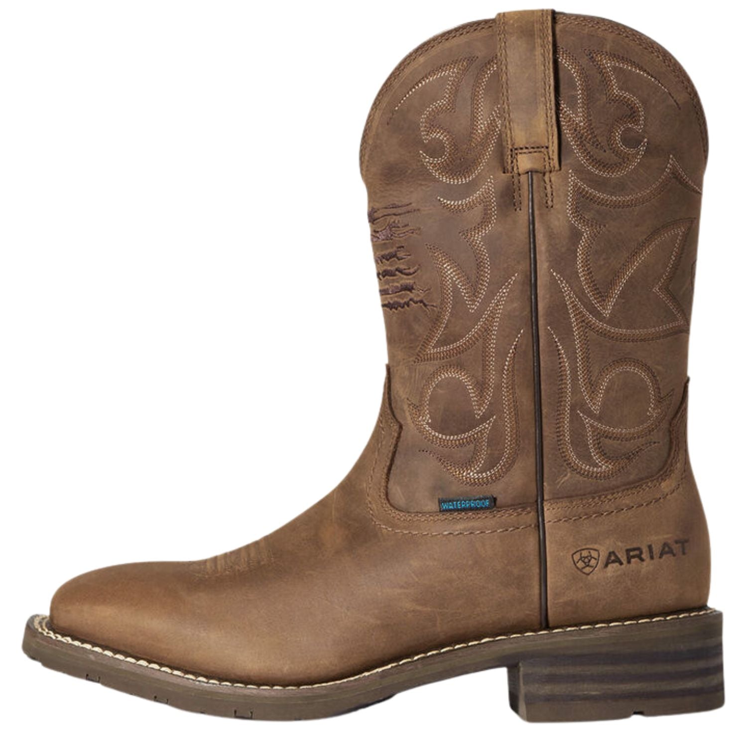 Ariat Mens Hybrid Patriot H2O Waterproof Western Leather Boot