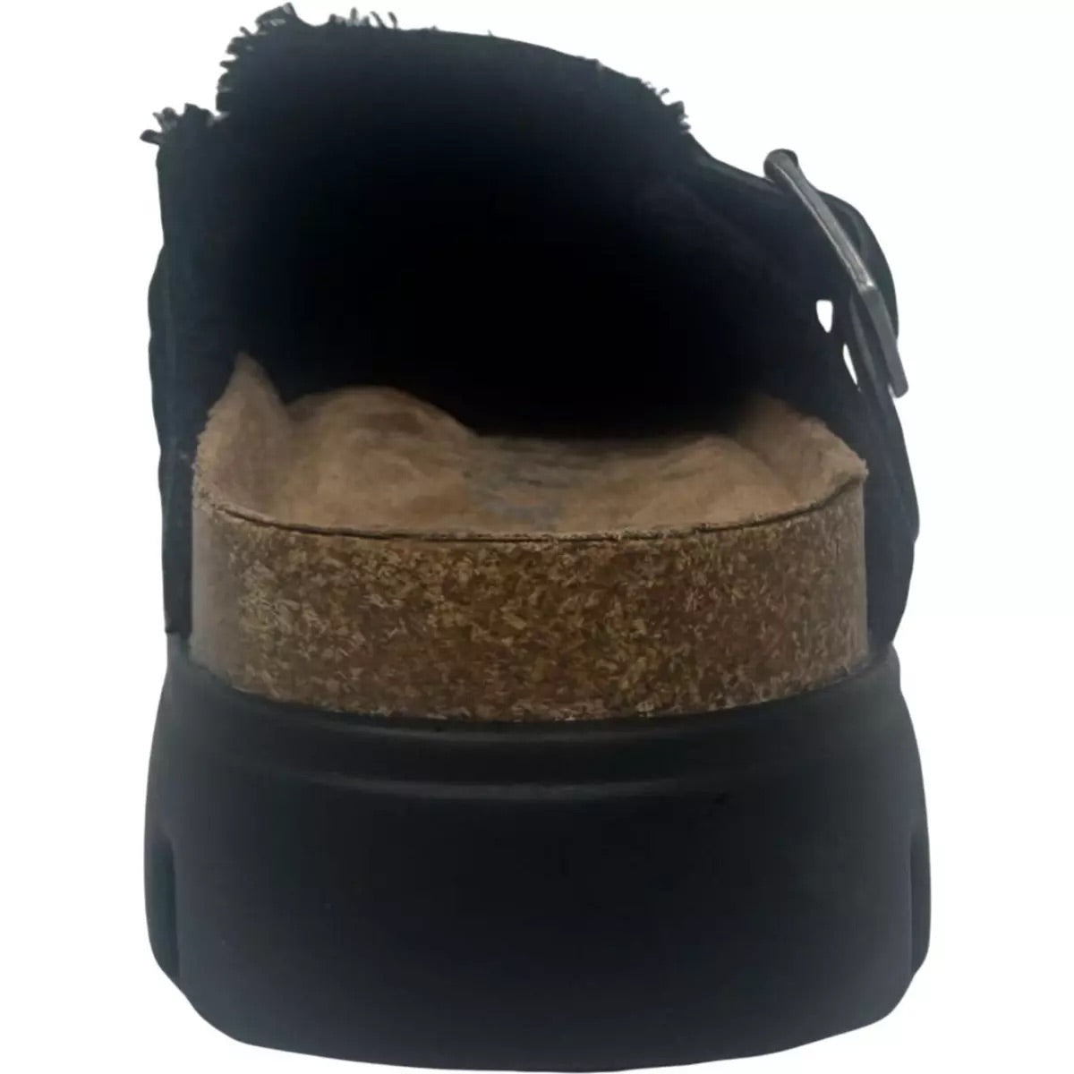 Very G Womens Cali Braided Buckle Faux Suede Mule Slip On Shoe