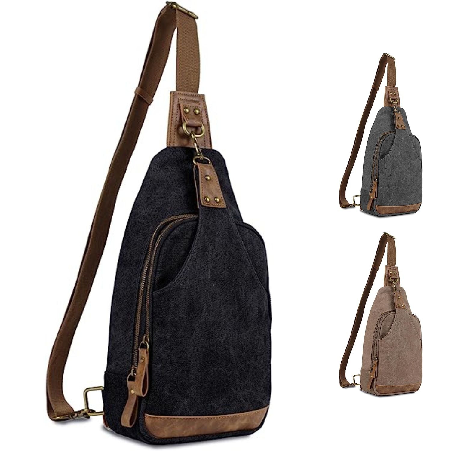 Jessie James Glacier Canvas Sling Shoulder Concealed Backpack