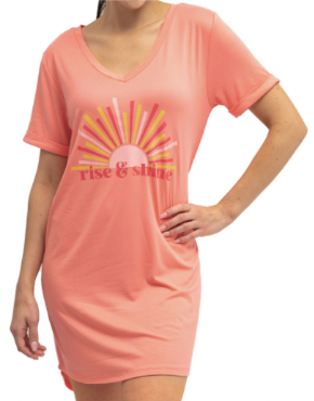 Hello Mello Let Me Sleep V-Neck Sleep Shirt 4.0 New **No Bag / Tag