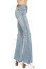 Judy Blue Womens Mid Rise Tummy Control Destroyed Flare Jeans