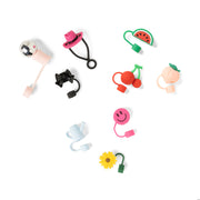 Crush Thirst Trap Cute Silicone Straw Toppers- 3 Pack