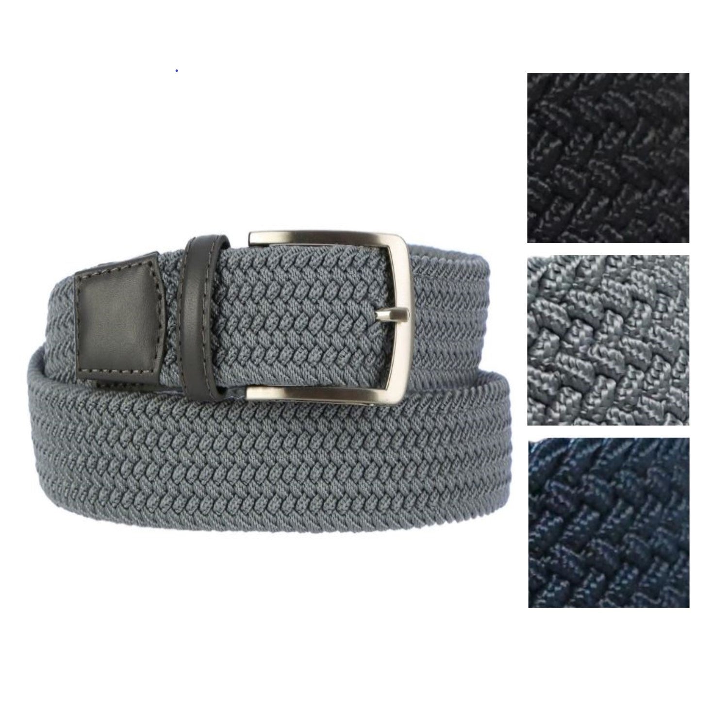Greg Norman Mens Weave Stretch Belts