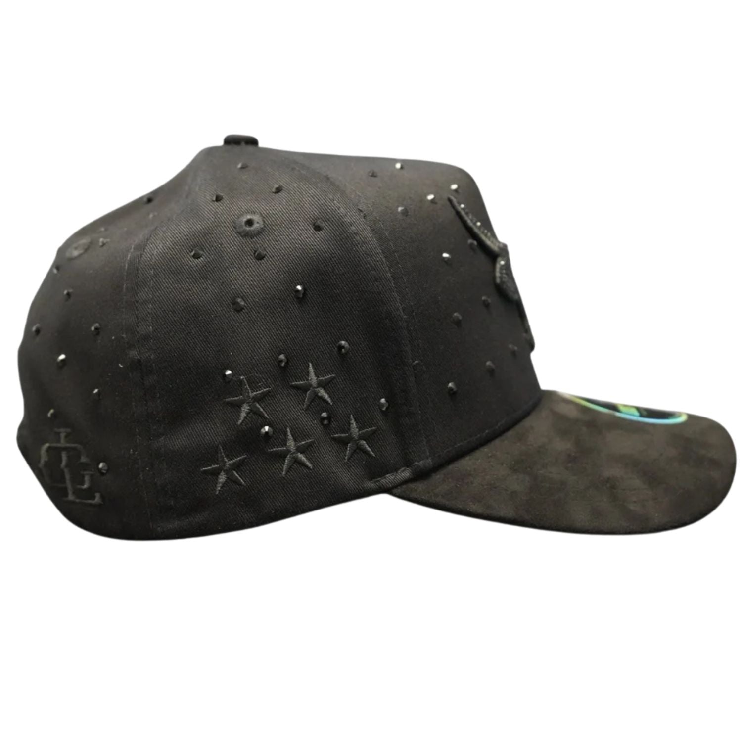 Lost Calf Mens 5 Stars Black A Frame Adjustable Snapback Cap Hat