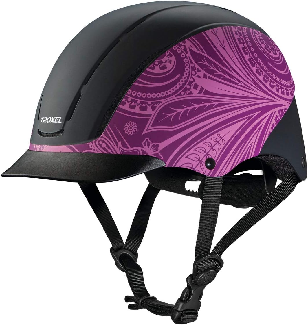 Troxel Spirit Low Profile Riding DialFit Equestrian Helmet, Purple Boho