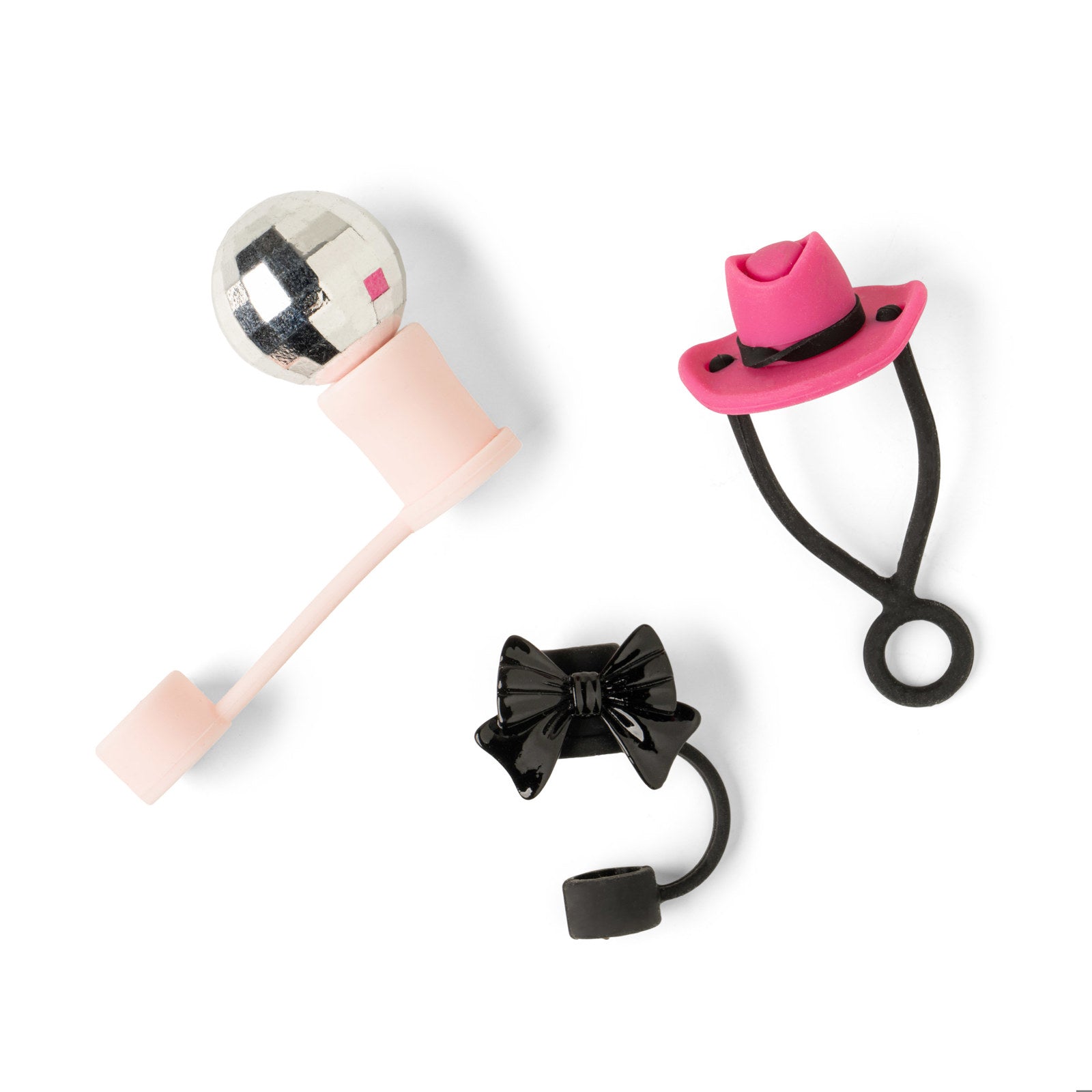Crush Thirst Trap Cute Silicone Straw Toppers- 3 Pack