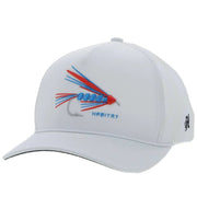 Hooey Habitat 5-Panel Fishing Lure Snapback Hat, White