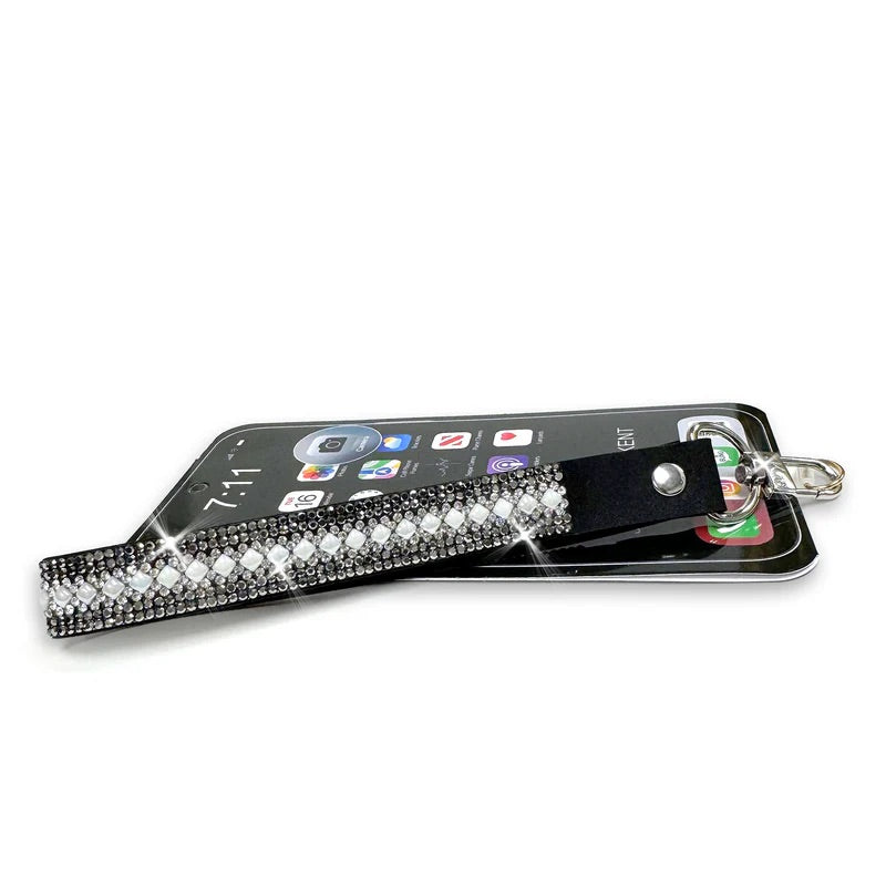 Jacqueline Kent Crystal Rhinestone Embellished Phone Wrist Strap