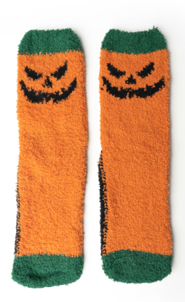 Toasty Terrors Fuzzy Socks, Stay Wicked Warm Halloween Socks, Assorted