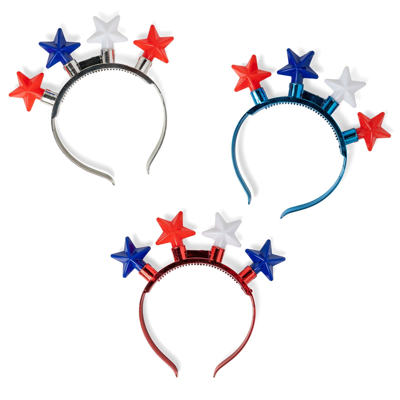 United We Swag Patriot Pride Jumbo Flashing Star USA Holiday Party Headband