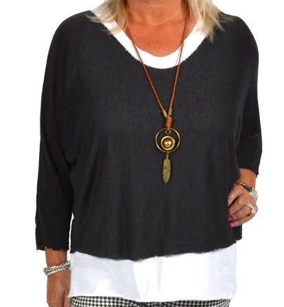 Catherine Lillywhite's Womens Half Sleeve Tunic With Necklace
