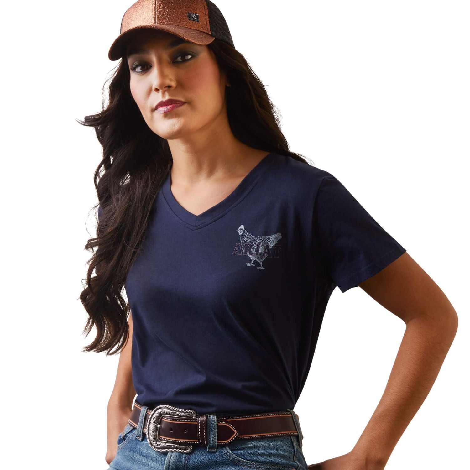 Ariat Womens REAL Mama Hen Short Sleeve T-Shirt
