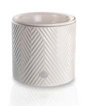Candle-lite Everyday White Chevron Wax Melt Warmer, White Chevron