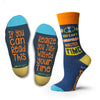 Two Left Feet Printed Adult Sock, Big Feet