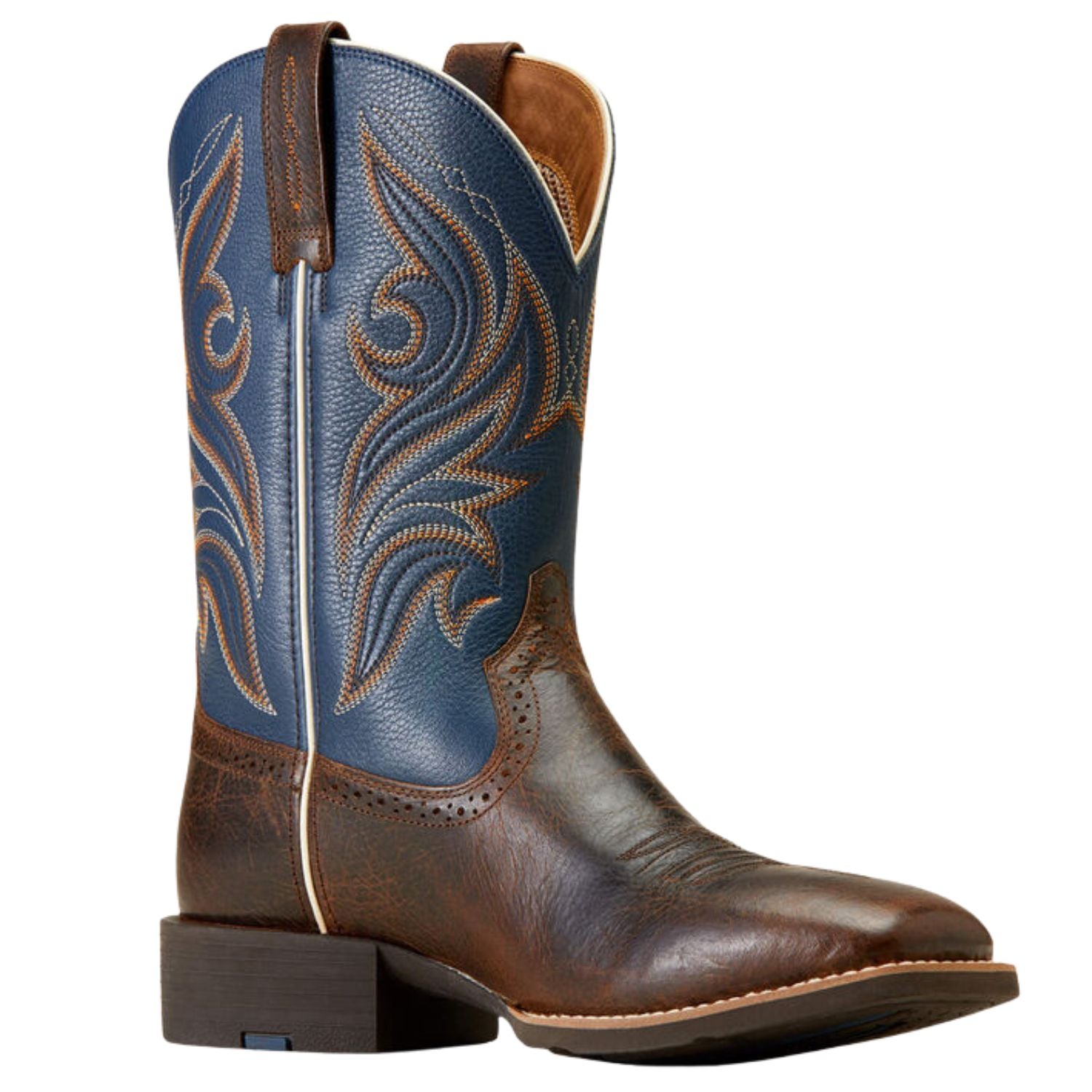 Ariat Mens Sport Knockout Wide Square Toe Western Leather Boots