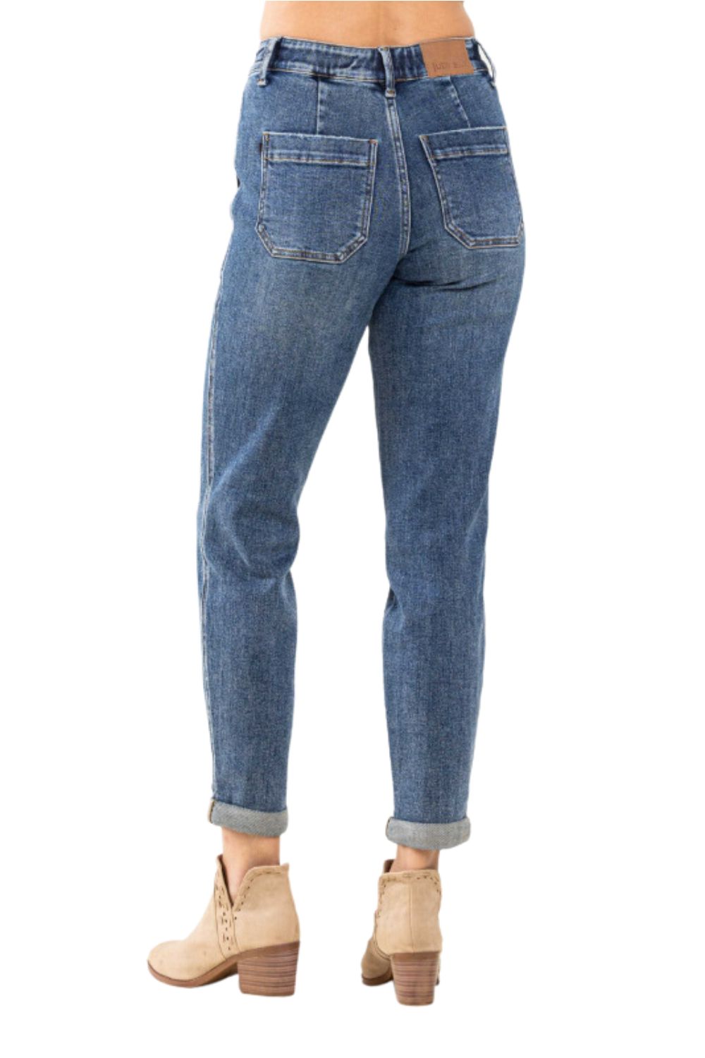 Judy Blue Womens High Waist Elastic Drawstring Jogger Jeans