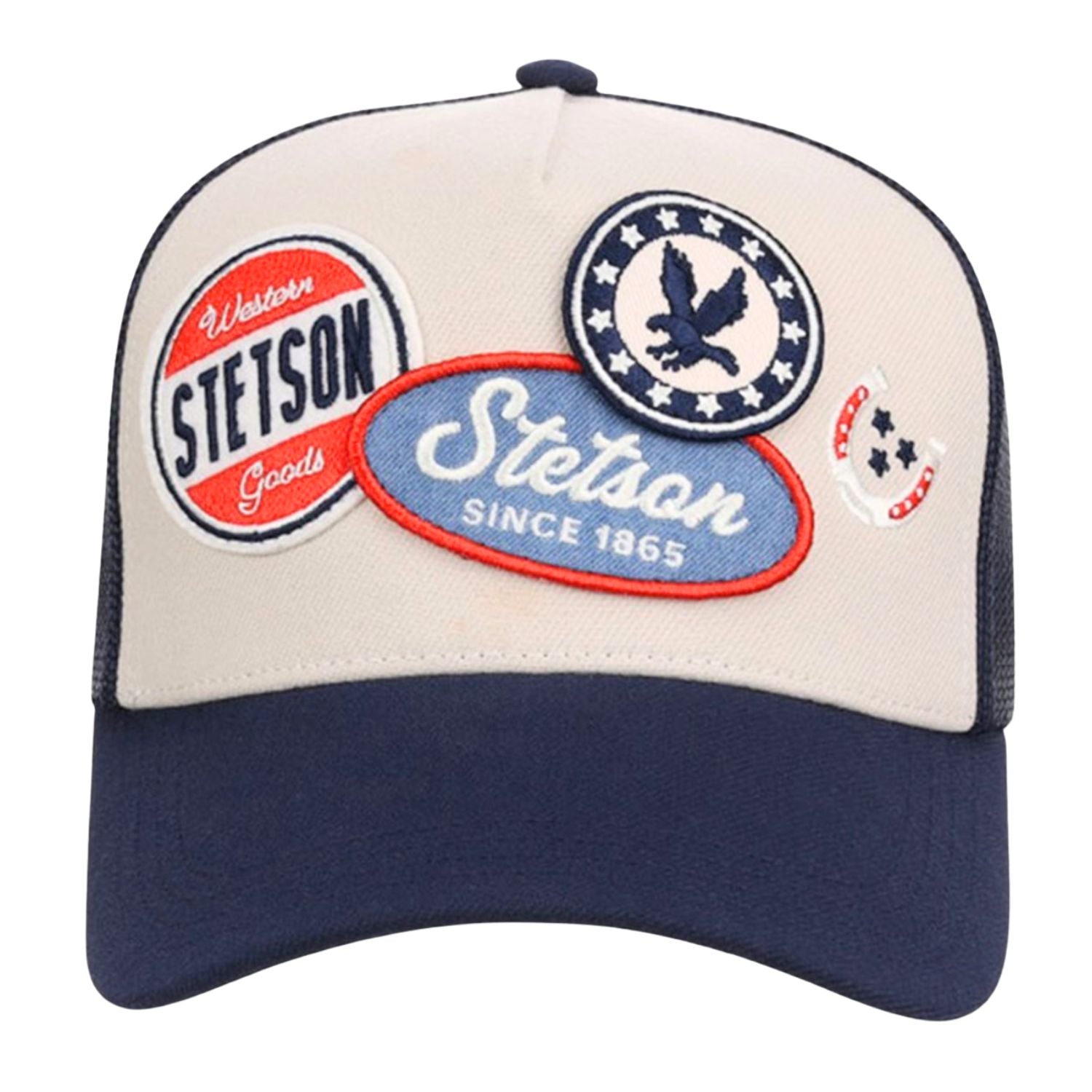 Stetson Western Goods Patchwork Adjustable Snapback Trucker Cap Hat