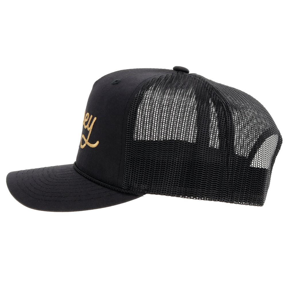 Hooey Mens "OG" Black With Gold Stitching Trucker Hat