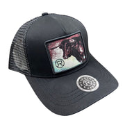 Roper Mens Embroidered Bull Patch Adjustable Snapback Cap Hat