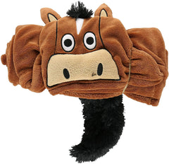 Lazy One Kid's Horse Hooded Critter Blanket, Brown