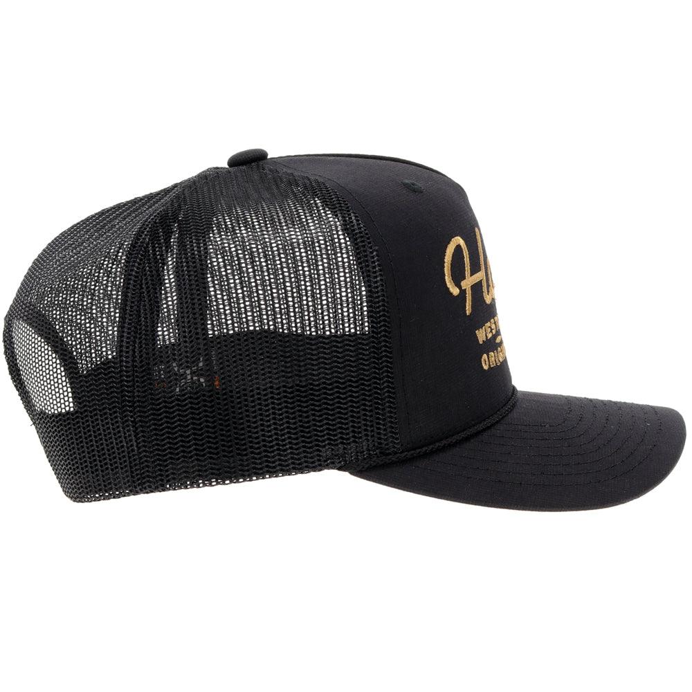 Hooey Mens "OG" Black With Gold Stitching Trucker Hat