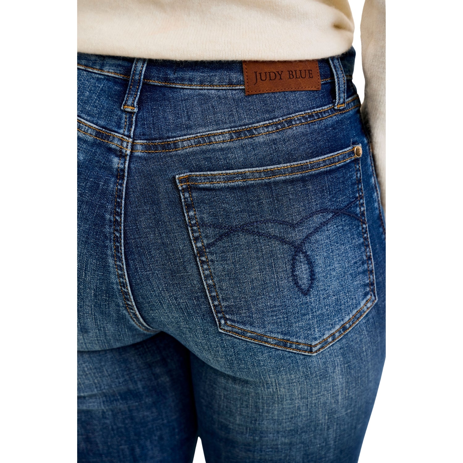 Judy Blue Mid-Rise "MR Daisy" Bootcut Jeans with Gold Harness Trim
