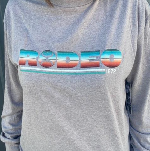 Hooey Men's "Rodeo" Long Sleeve Grey Tee Shirt