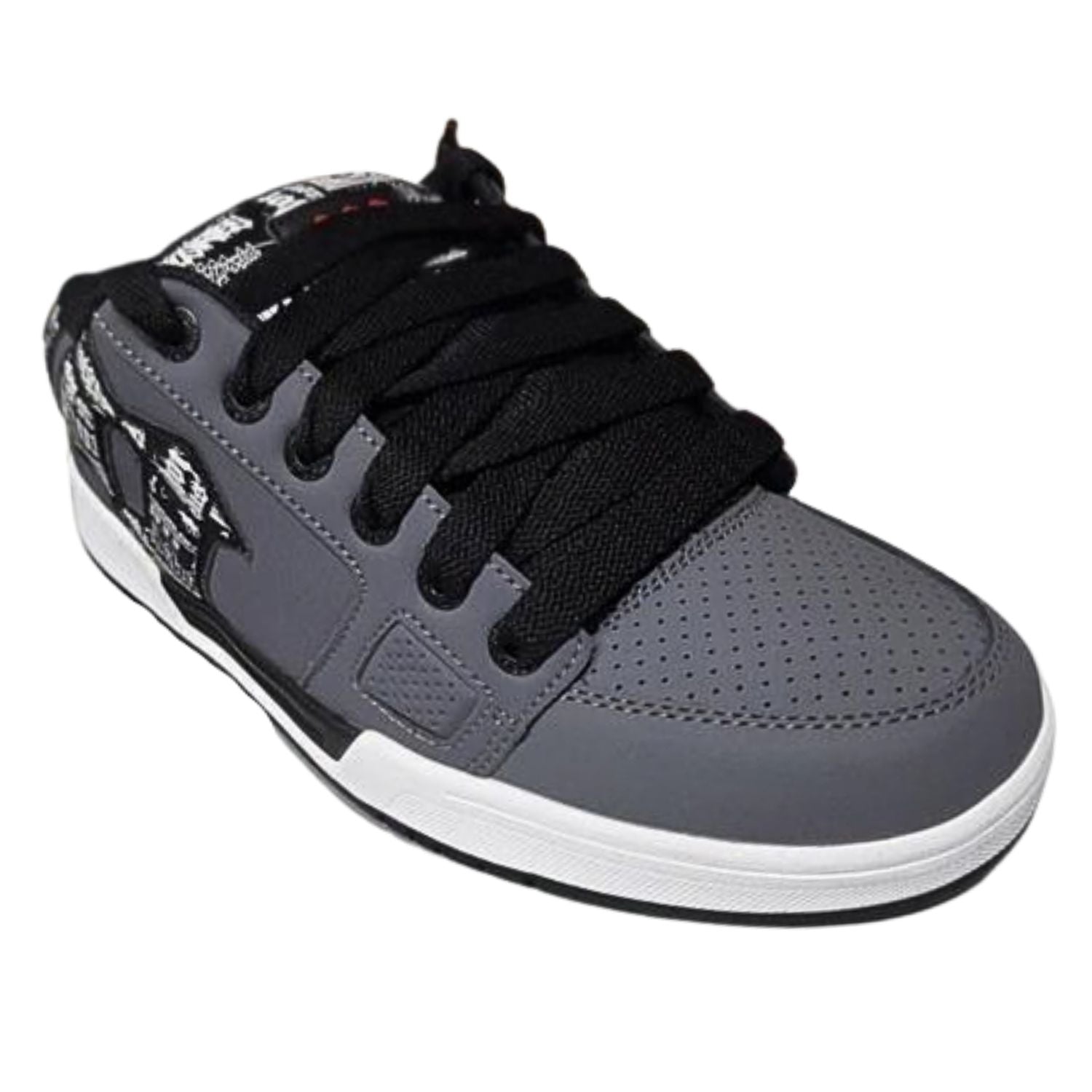 World Industries Mens Prime Skateboard Shoes, Gray/Black/Red