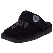 ARIAT Women's Jackie Square Toe Shearling Lined Slip On Slipper, Black