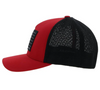 Hooey Mens "Liberty Roper" Flexfit Water & Sweat Resistant Hat Cap, Red/Black