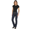 Kimes Ranch Womens Betty Mid Rise Denim Jeans, Dark Indigo