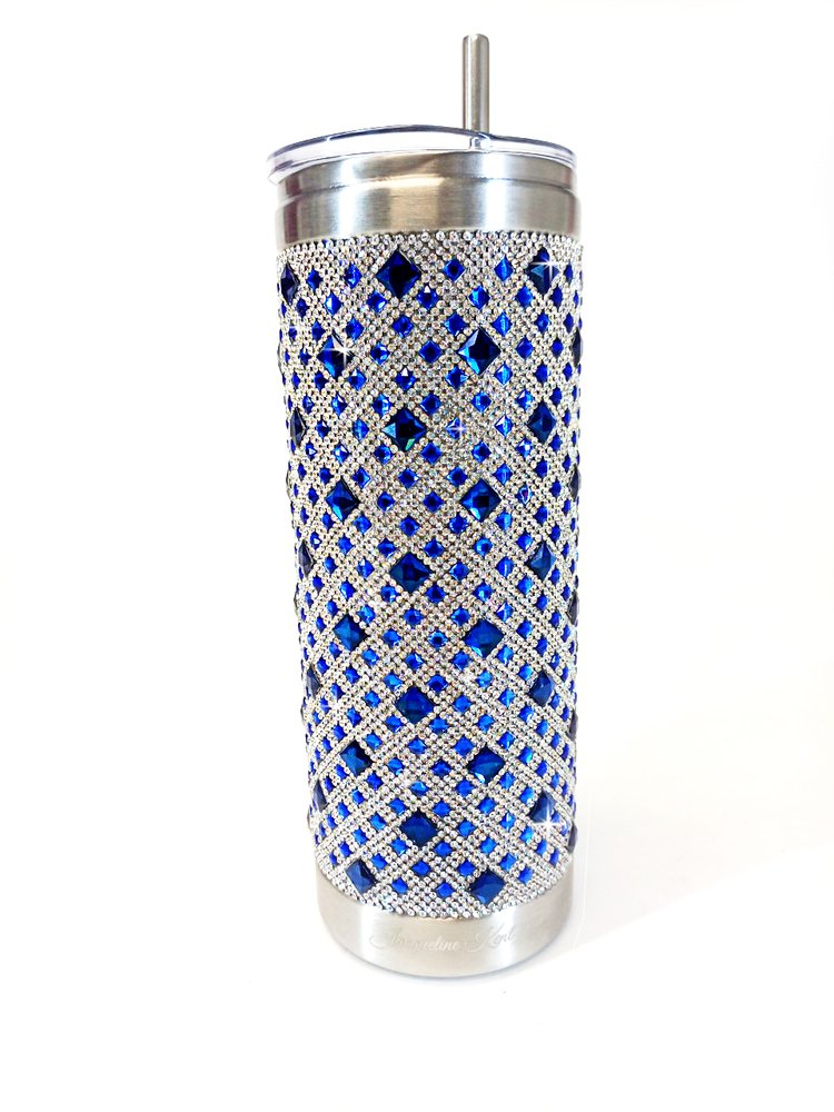 Jacqueline Kent Rhinestone 20oz Bling Tumbler with Clear Lid, Straw and Gift Bag