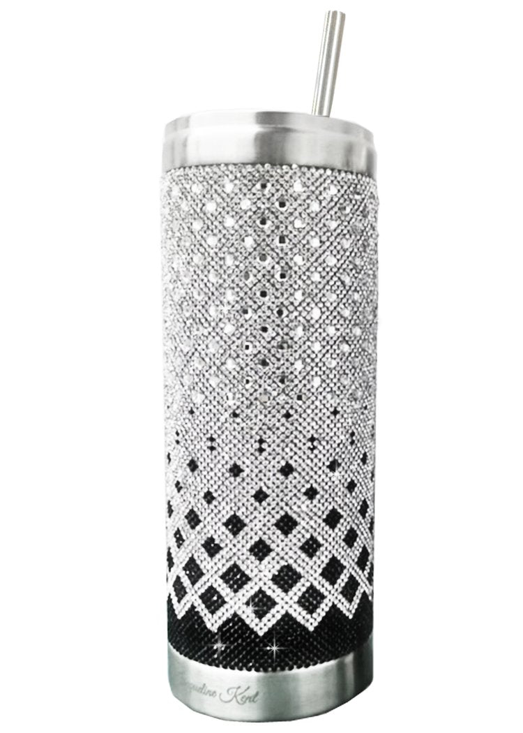 Jacqueline Kent Rhinestone 20oz Bling Tumbler with Clear Lid, Straw and Gift Bag
