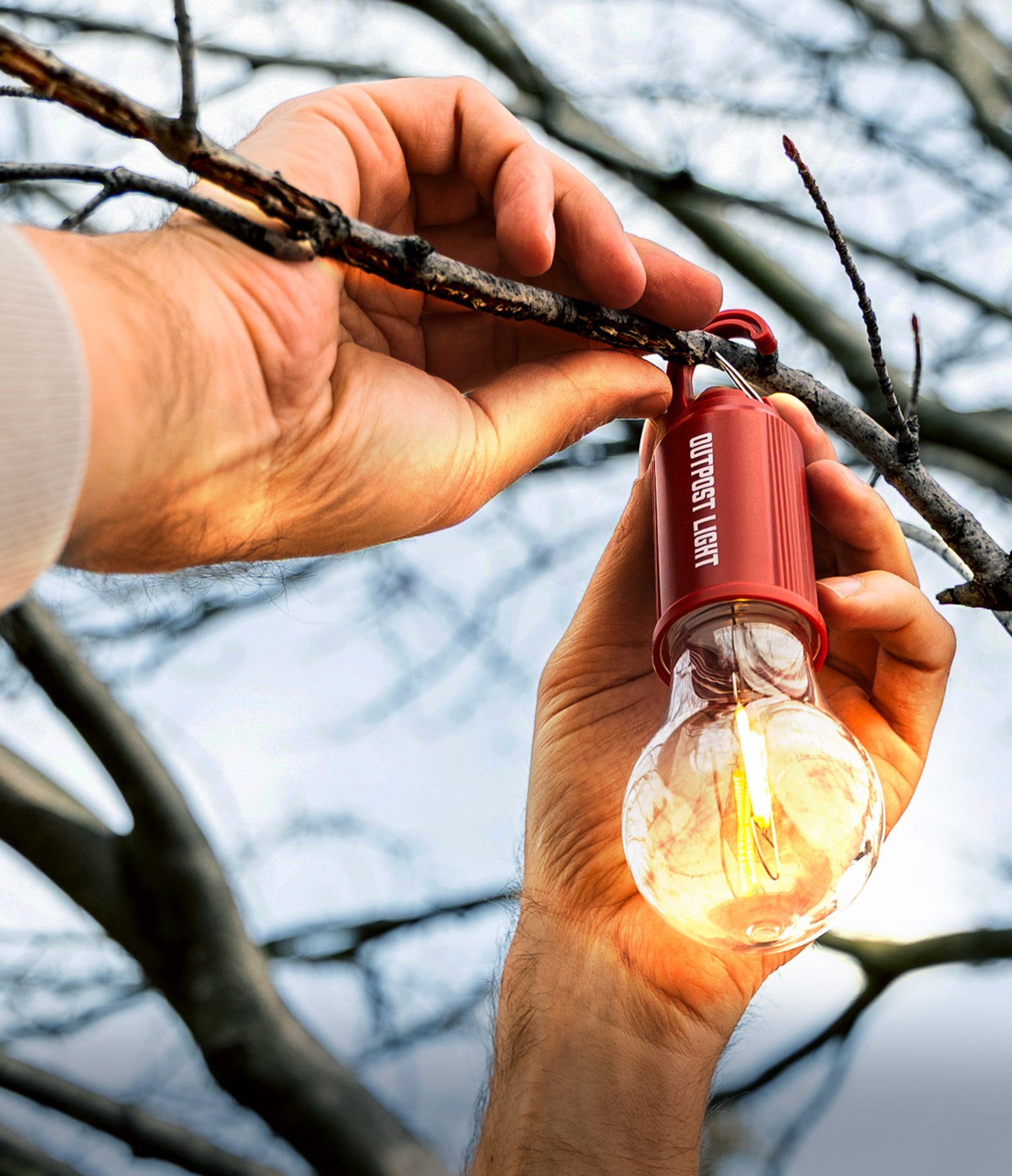 Bunk House Outpost Camping Light Rechargeable Vintage Hanging Light