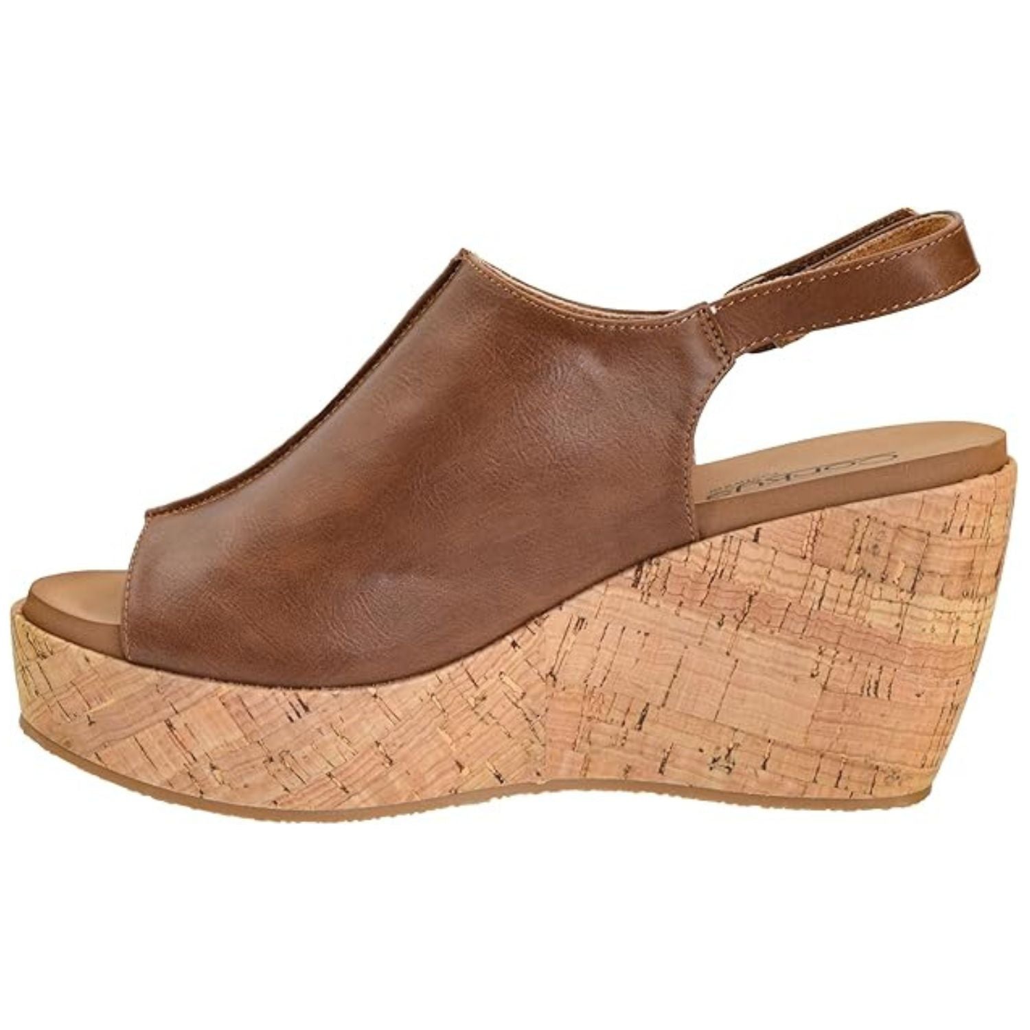 Corkys Womens Weekend Plans Wedge Sandals, Brown