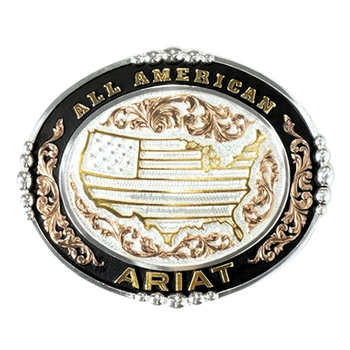 Ariat Mens Oval USA Motif All American Belt Buckle