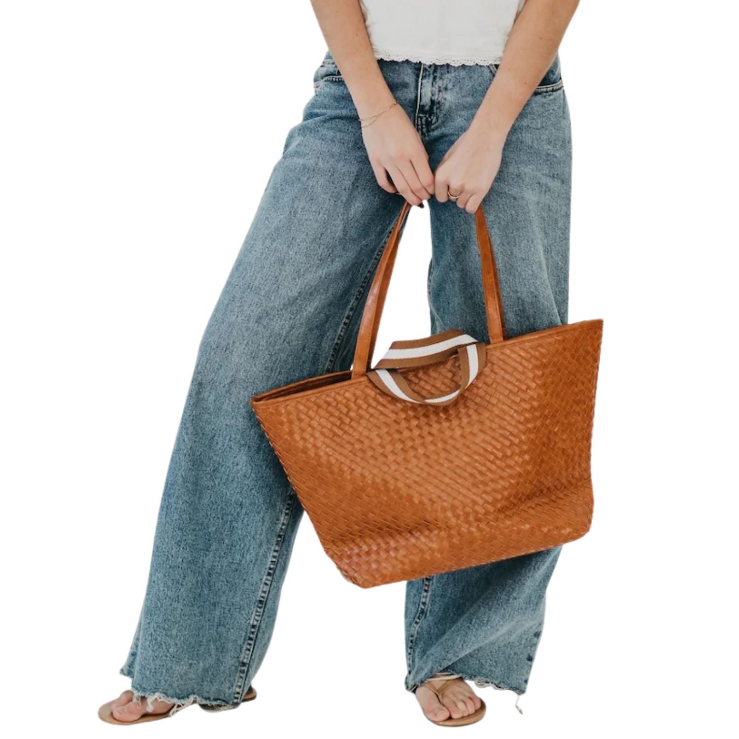 Pretty Simple Woven Tiffany Organizer Tote Bag