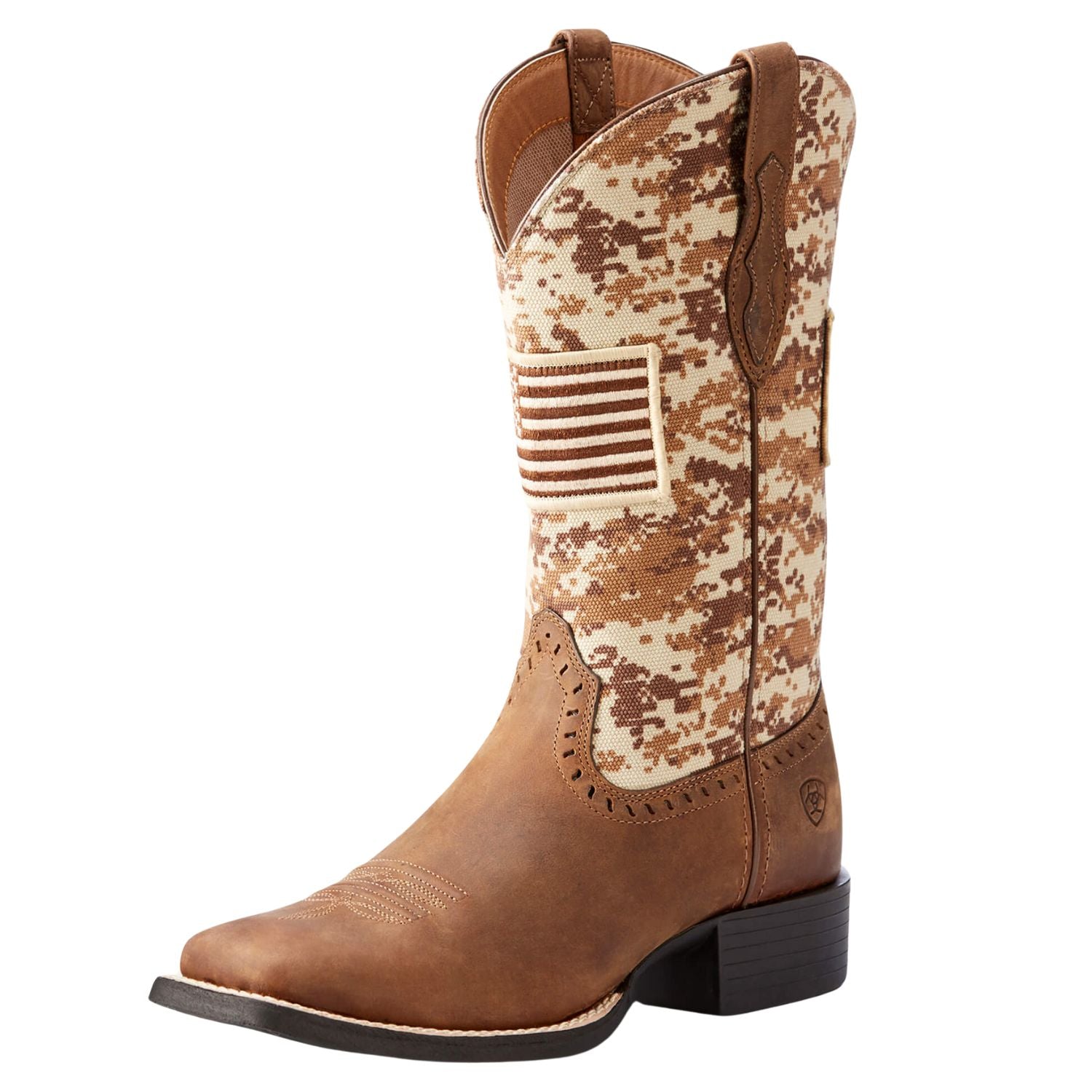 Ariat Womens Round Up Patriot Western Leather Boot