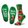 Two Left Feet Holiday Christmas Adult Sock, Big Feet